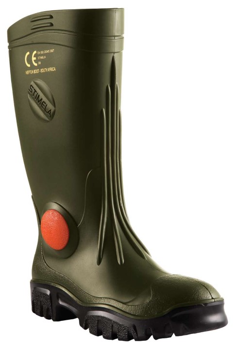 MAXISAFE GUMBOOT DOMINATOR OLIVE W/SAFETY TOECAP SIZE 11 